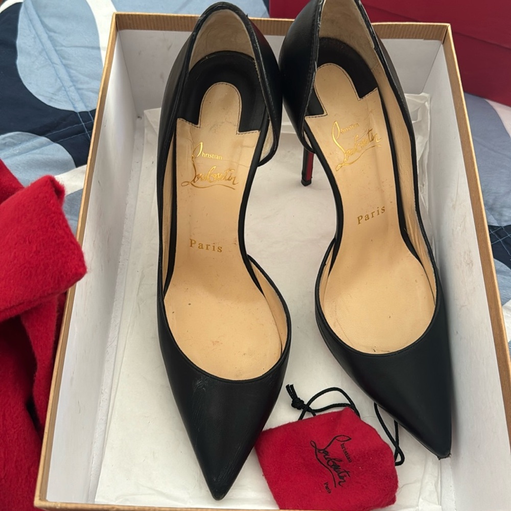 Christian Louboutin “Iriza” 85mm Size 37 Black Leather